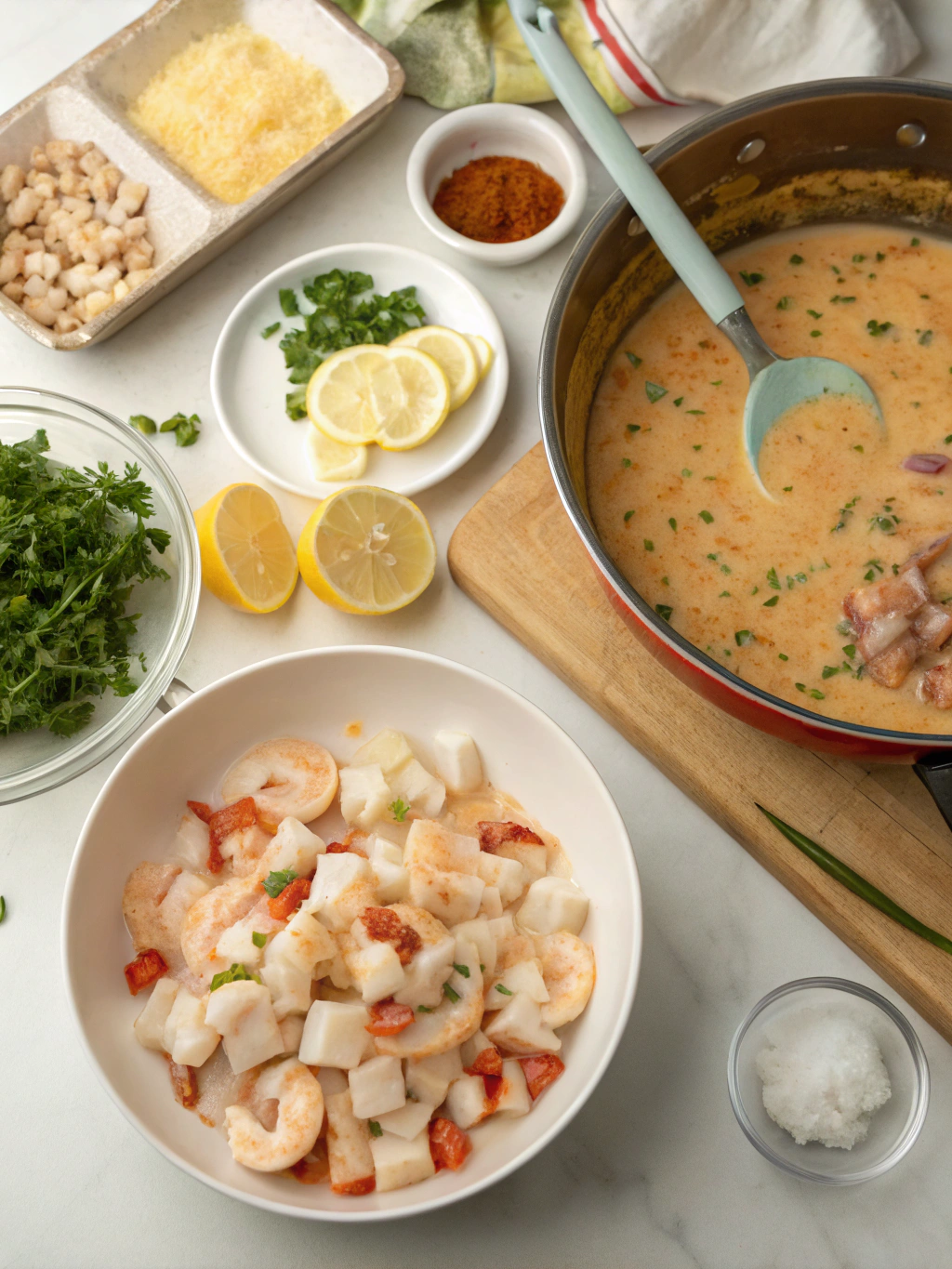 seafood newburg recipe preparing steps