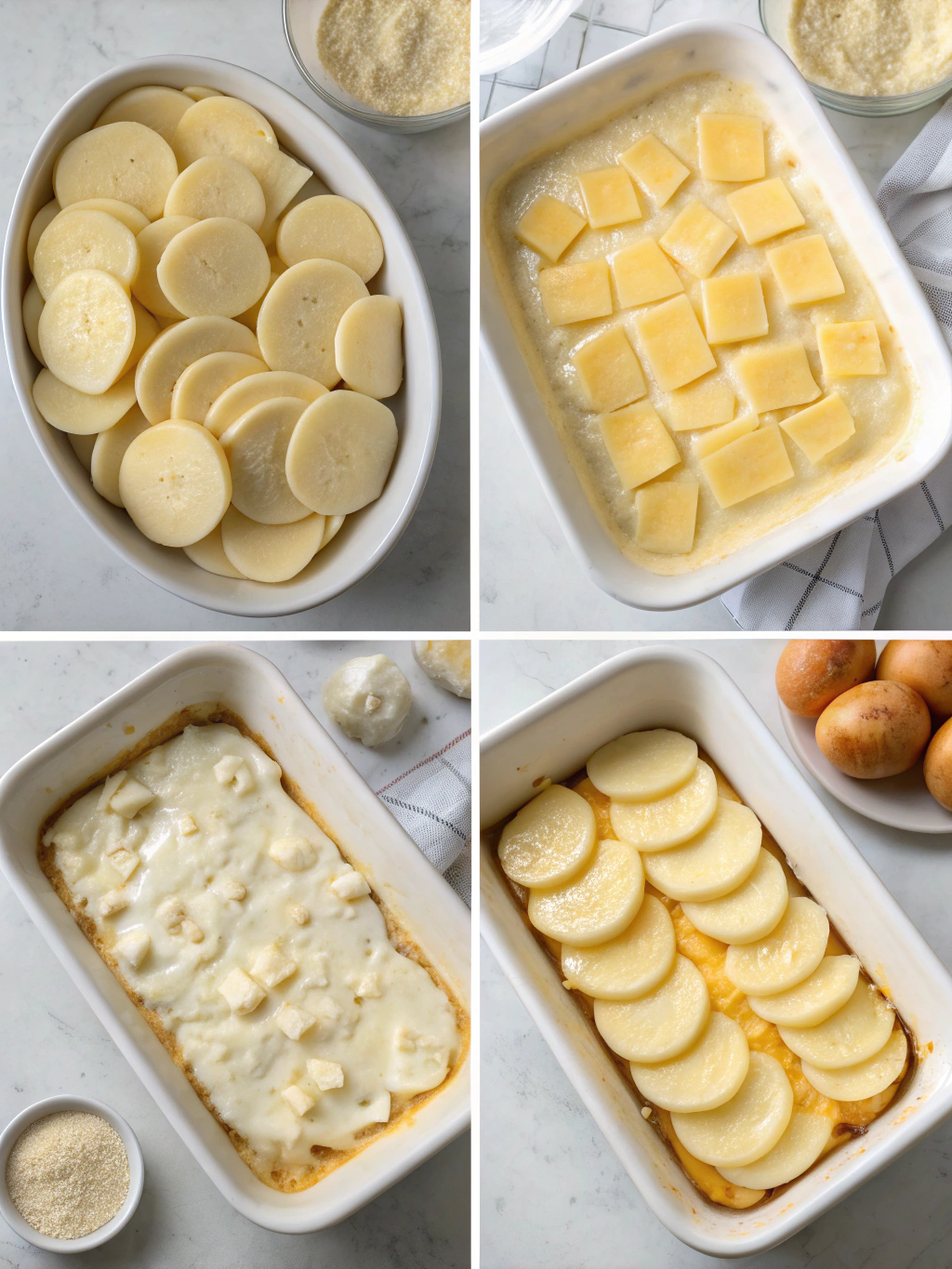 scalloped potatoes recipe​ preparing steps